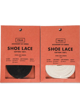 日本PRAS原创纯棉鞋带米色黑色