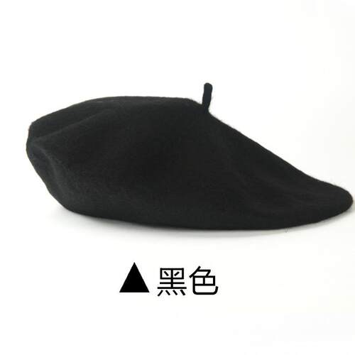 羊毛贝雷帽女秋冬英伦复古潮ins百搭韩版R日系画家八角
