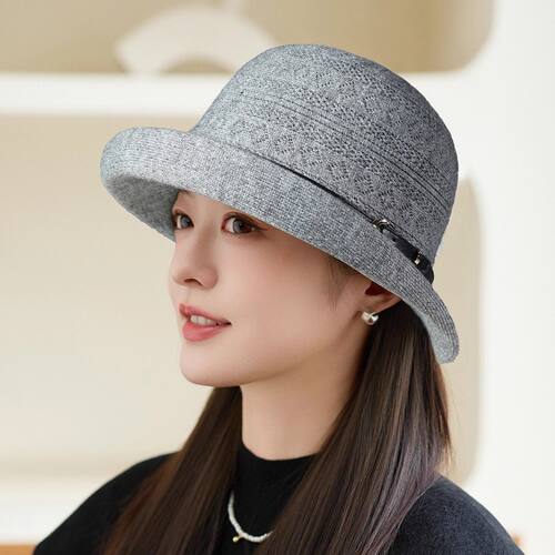 2025新款秋冬季毛呢织渔夫帽子女高级感遮脸水桶帽保暖护耳盆帽