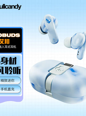 SKullcandy骷髅头Ecobuds真无线蓝牙耳机艾扣真无线入耳式耳塞