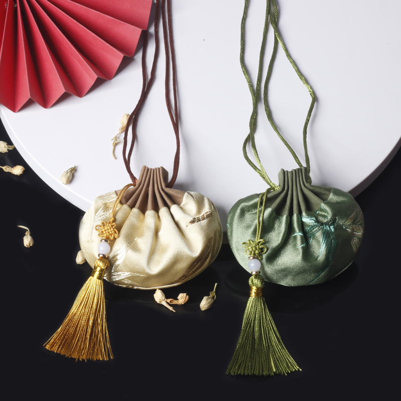 绿竹中国风小香包香囊锦囊袋流苏