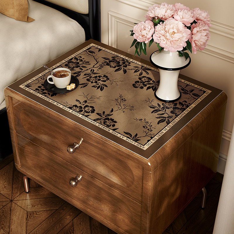 枝影系列美式轻奢卧室床头柜桌垫防水防烫保护垫滚筒洗衣机冰箱垫,居家布艺,床头柜盖布,淘宝优惠券,粉丝福利购,淘宝优惠卷