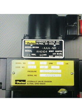 全新BD15AAANB10派克伺服阀PARKER伺服阀 议价