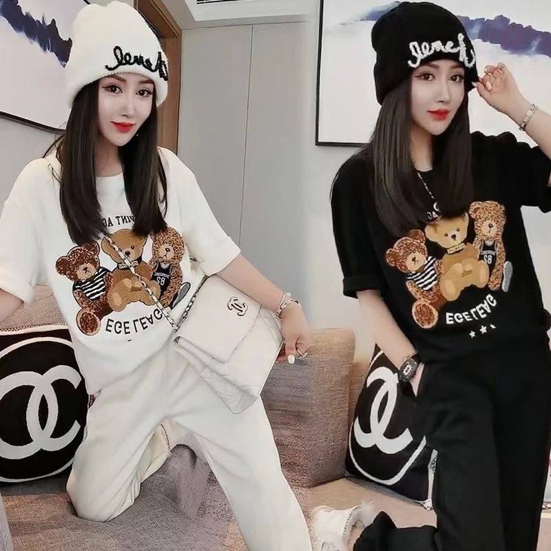 尾貨品牌歐貨磨毛半袖2022秋冬時尚上衣重工三只小熊短袖T恤女潮在類目 女裝/女士精品, 毛呢外套中 - 來自Buy2taobao.com提供專業的淘寶代購服務