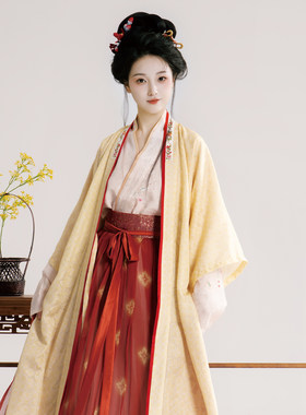 金棠序丨簪花阁汉服丨宋制真丝褙子齐腰襦裙套装春夏款仙气