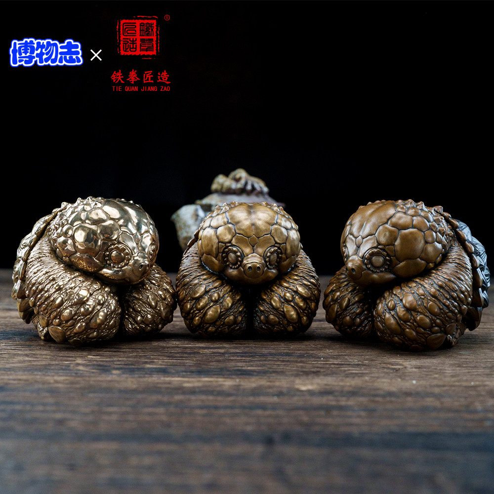 铁拳匠造  博物志联合出品 青铜大鳄龟 佛鳄龟 手把件
