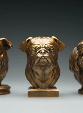 铁拳匠造青铜摆件茶宠