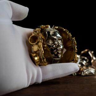 铁拳匠造EDC第四弹 机械面具之三 死亡呼吸 潮玩 可动冰箱贴 推牌