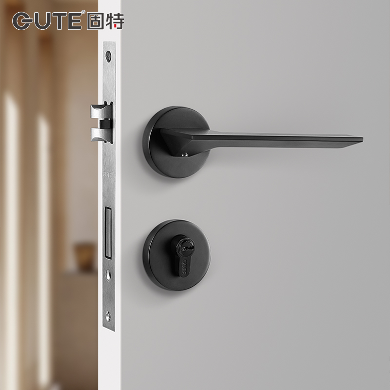 固特北欧风室内房门锁磁吸静音