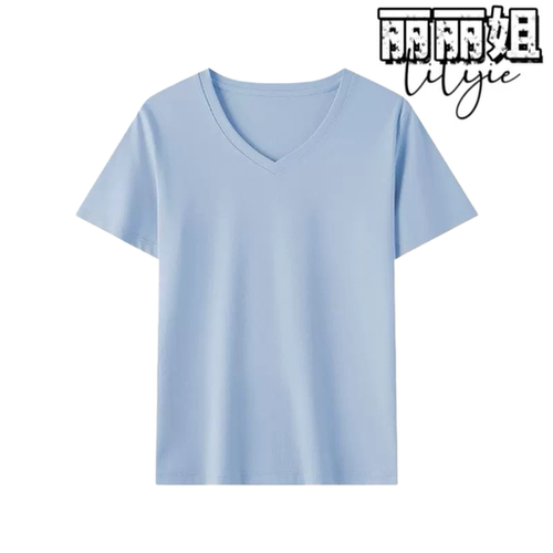 JUST丽丽姐【V领匹马棉T】2026夏款上新丽丽姐私服高品质T