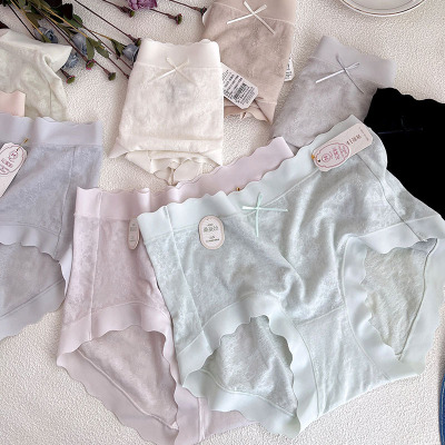 翘秘5823提花无痕莫代尔棉内裤女