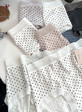 2025新款小兰裙y812无痕蕾丝80S中腰再生纤维印花petite内裤女