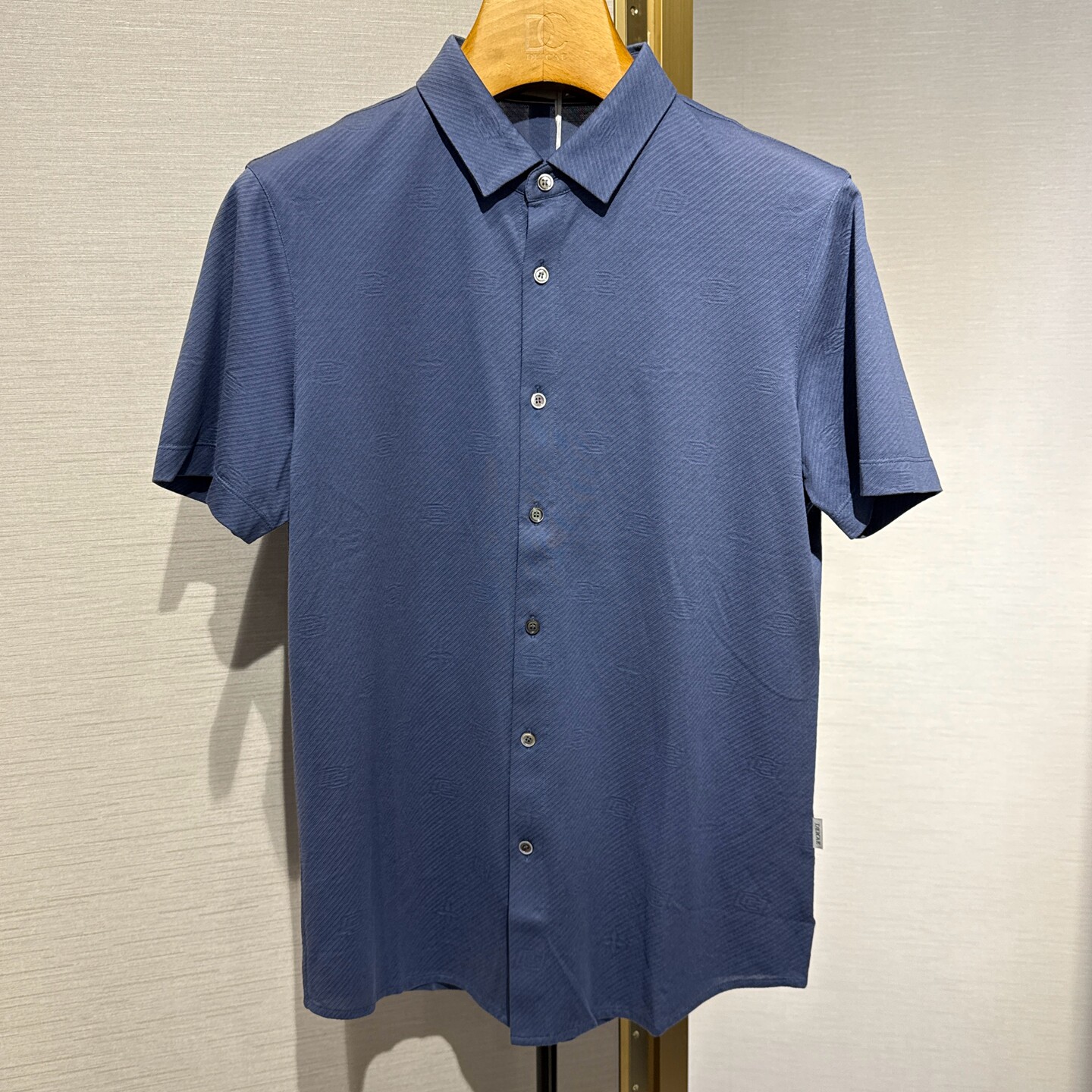 迪赛DEICAE短袖衬衫22新款专柜春夏男士棉质针织衬衣162121123
