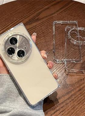 适用于OPPOfindn3手机壳新款全包n3透明冰晶适用简约findn2保护套PC材质边框式外壳镜头保护潮流款新款款防摔