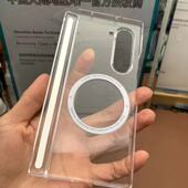 原装 正品 三星 适用于 zfold6手机壳新款 磁吸中轴铰链全包w25保护套透明超薄防摔w243高级感w22w21磁吸