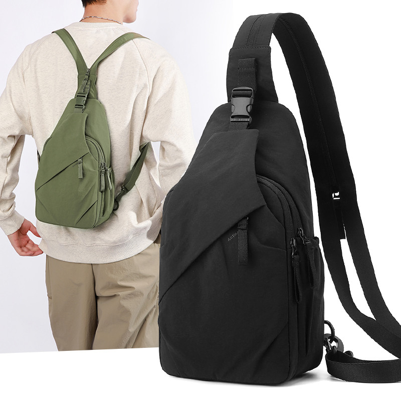 简约风大容量胸包男士迷你双肩小背包两用户外运动出行防水斜挎包