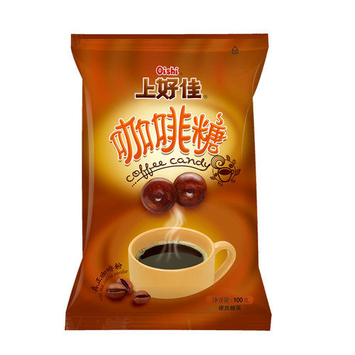 Oishi上好佳官方 硬糖咖啡味100g/袋 醇香咖啡味硬糖休闲食品