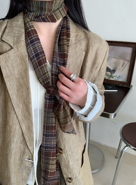 法式线条~复古线条丝巾细窄长条