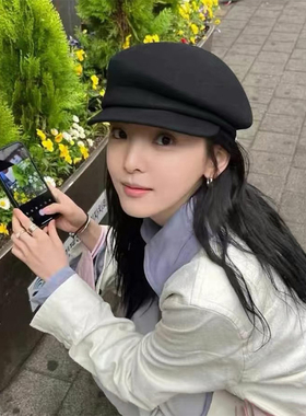 高品质】羊毛复古报童帽女显脸小百搭洋气贝雷帽法式羊毡帽秋冬