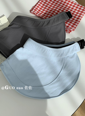 upf50+黑胶大帽檐遮阳防晒帽可折叠空顶大头围轻便女夏日新款帽子