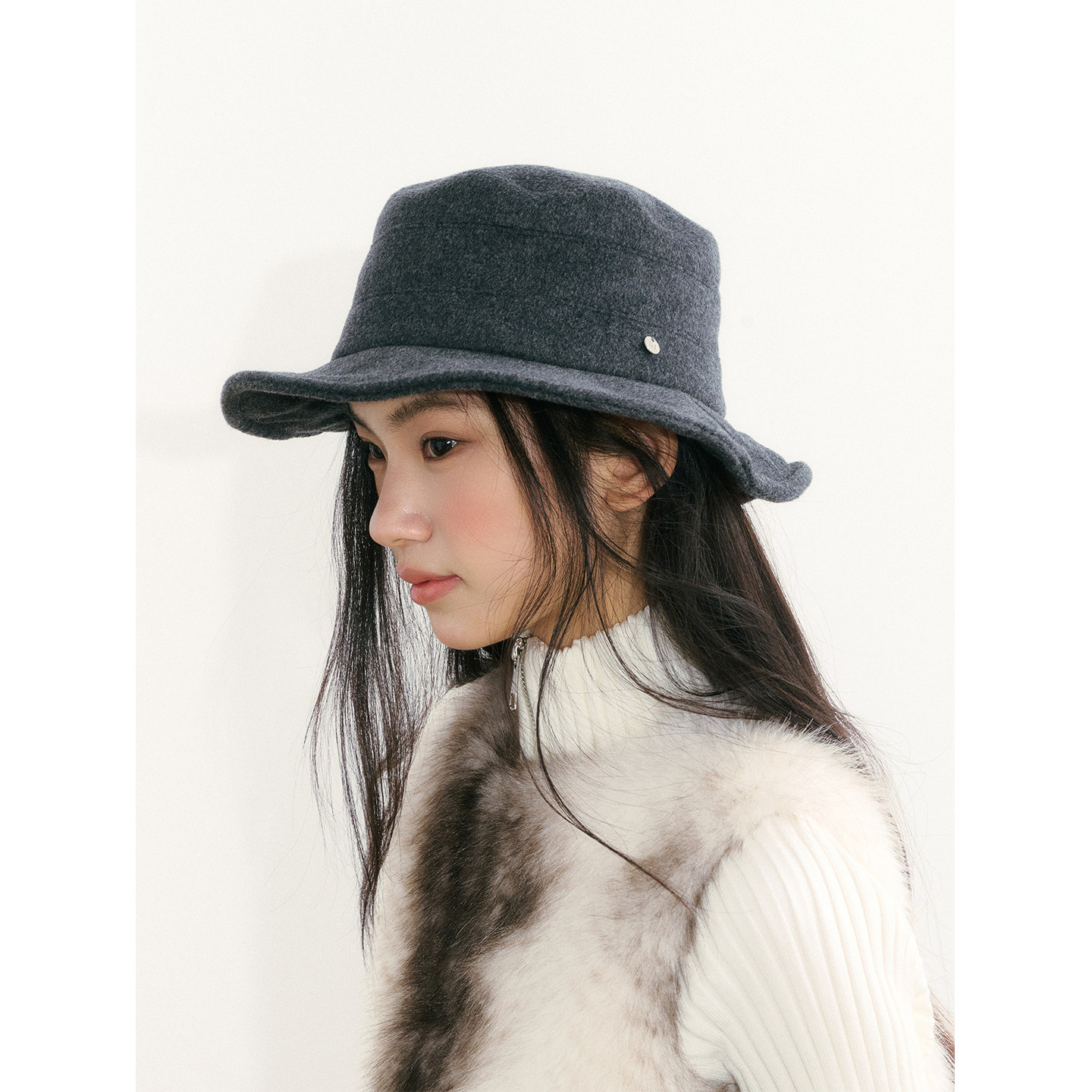 日本订单！品质毛呢平顶渔夫帽女秋冬大头围气质赫本帽子礼帽2025,服饰配件/皮带/帽子/围巾,帽子,淘宝优惠券,粉丝福利购,淘宝优惠卷