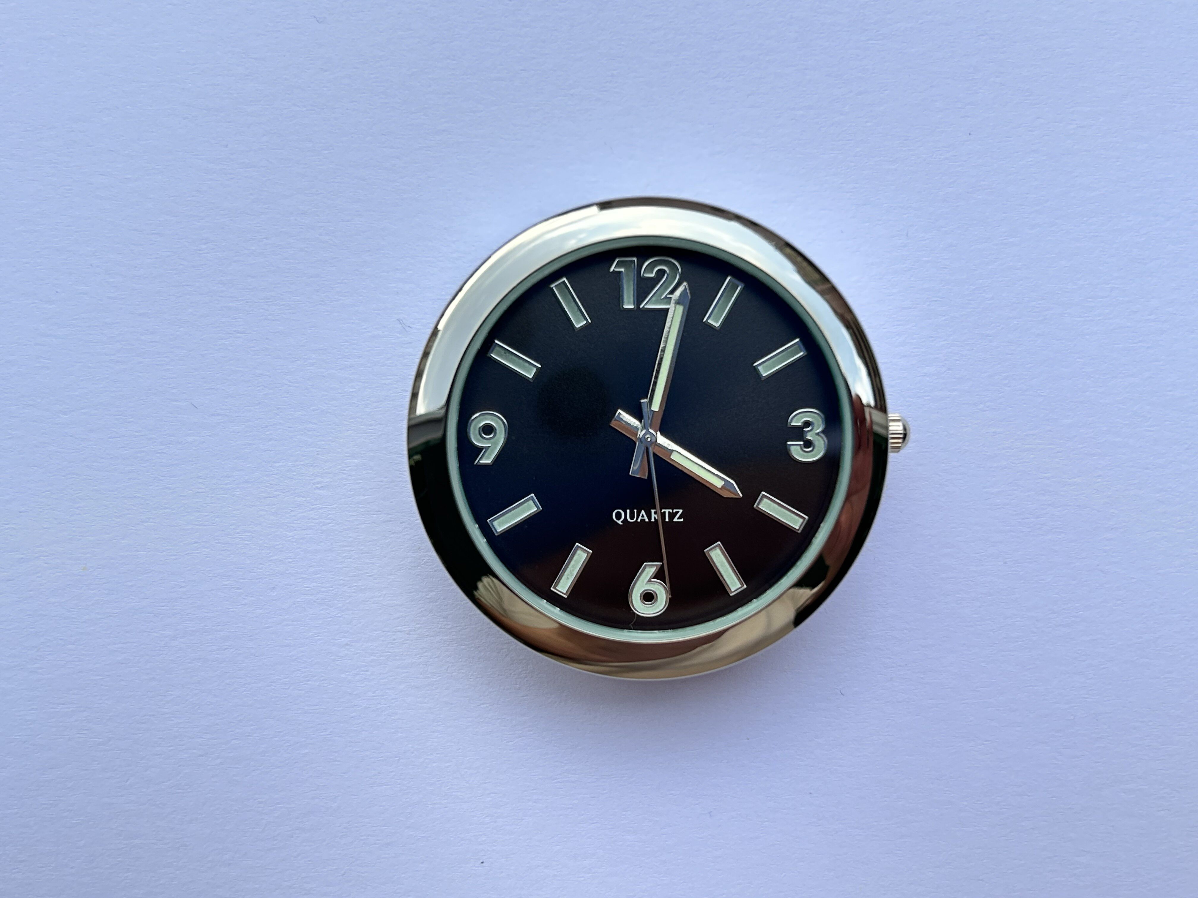 40mm车载时钟西铁城高档石英电子机芯夜光指针汽车钟表出风口钟表