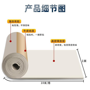 定制适用隔音棉墙体吸音棉墙贴防撞条自粘卧室保温棉隔热棉橡塑