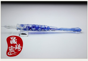 定制钢笔笔袋 蘸水笔日韩文具个性 创意玻璃水晶笔 玻璃笔