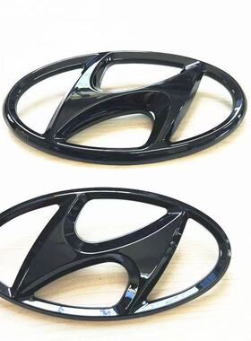 适用于现代黑色中网标前后车标IX35IX25朗动悦动胜达名图后备箱标