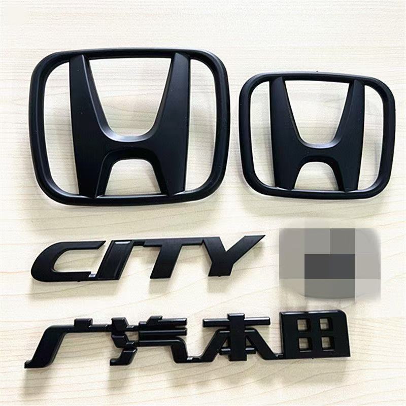 适用于思迪改装黑色方向盘标前后车标中网标CITY后尾箱英文字母标