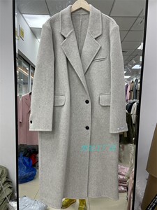 高端定制羊毛大衣女2023秋冬欧洲站双面呢外套轻奢定制大牌好物长