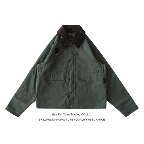 沾酱 spey短款钓鱼夹克 无油蜡夹克 经典猎装工装外套BBR复古风衣