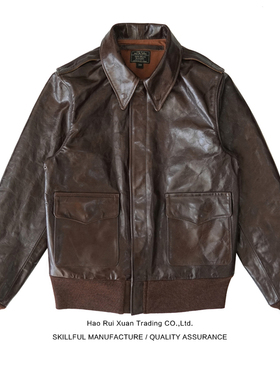 沾酱 A2马皮 复刻Eastman油蜡马皮 皮衣 空军夹克男 休闲夹克外套