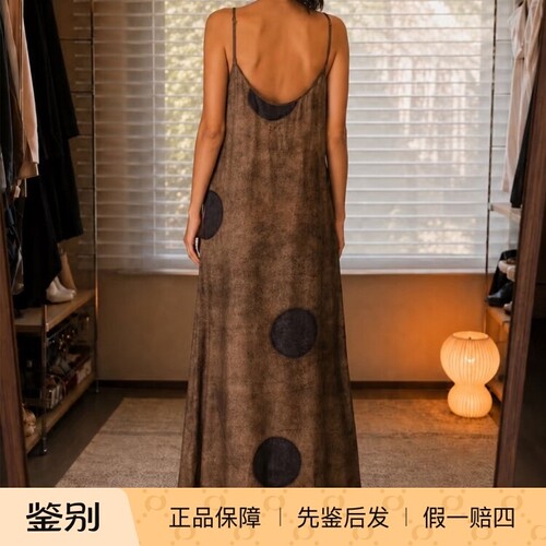 国内现货UMA WANG复古波点吊带连衣裙露背慵懒风显瘦裙子【GZ】