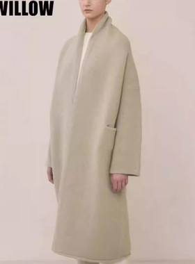 爆款现货秋季LAUREN MANOOGIAN羊驼毛针织长款大外套LONG SHAWL