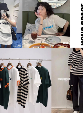 折扣国内现货Sunnei意大利小众小字母logo圆领宽松T恤合集