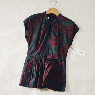 国内现货DRIES 衬衫 VAN DVN泼墨印花v领国风无袖 NOTEN 25春夏新款