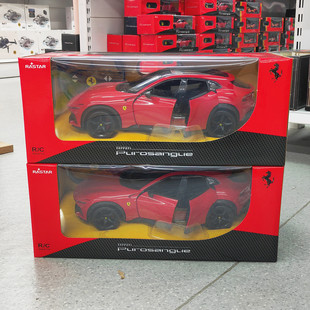 正版1/14法拉利SUV纯血马2.4G手柄遥控玩具车USB充电男孩子遥控车