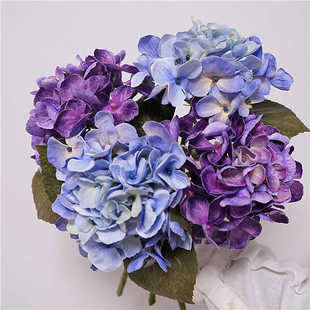 仿真花 超逼真梦幻紫绣球民宿 咖啡厅 摆件桌花花束样板间餐桌花