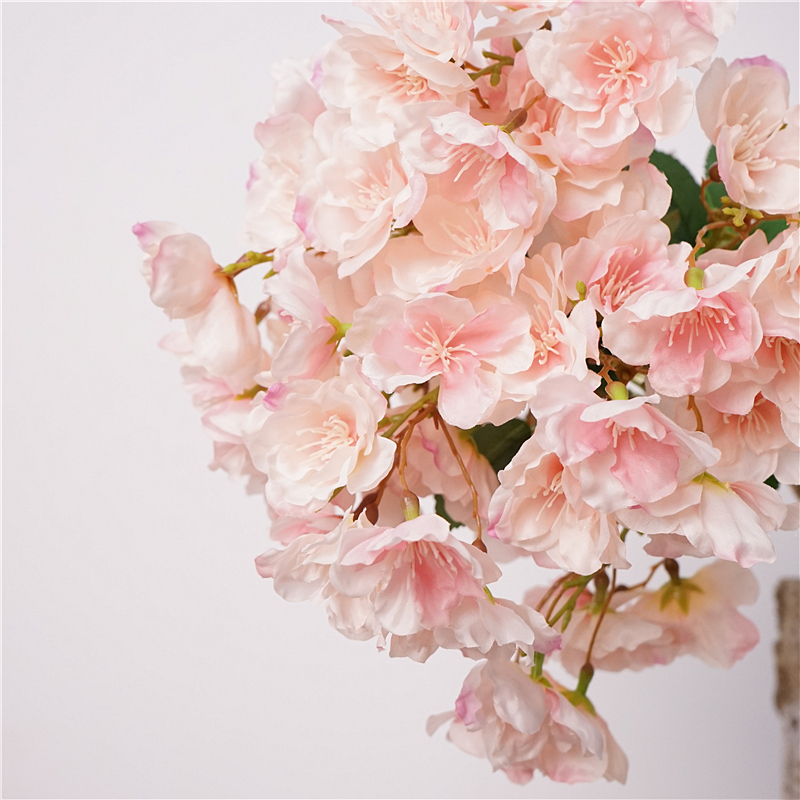 仿真花多头樱花束假花客厅餐桌装饰摆件摄影道具假花束婚庆手捧花