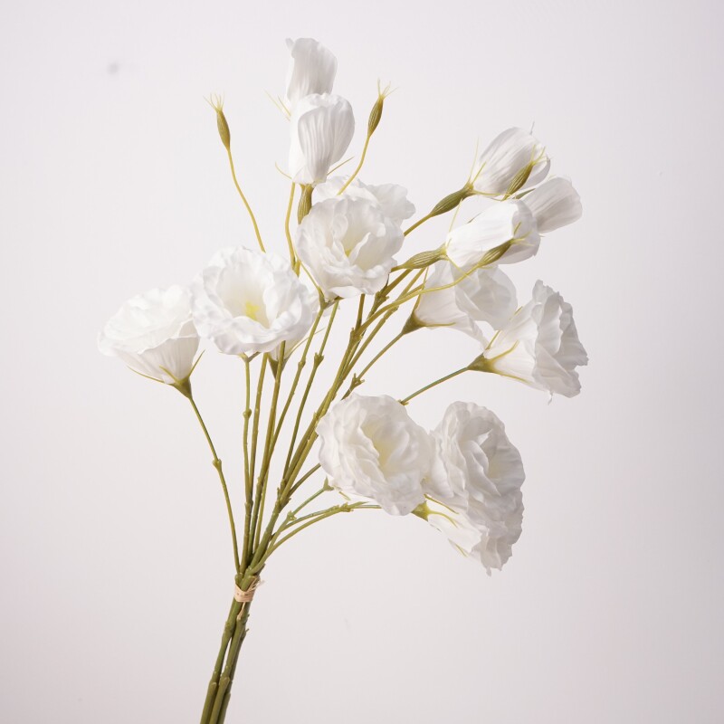 仿真花手感保湿5枝扎桔梗花束 INS风手工白色桌面仿真花DIY装饰