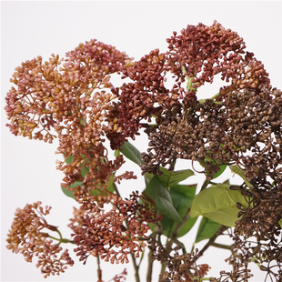 仿真花雾中情人酒红花束配花盐酸果单枝婚礼用花家居装饰摄影道具