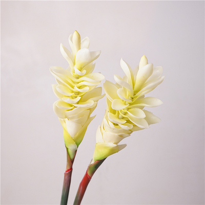 雪莉仿真花落地装饰花姜花单枝花