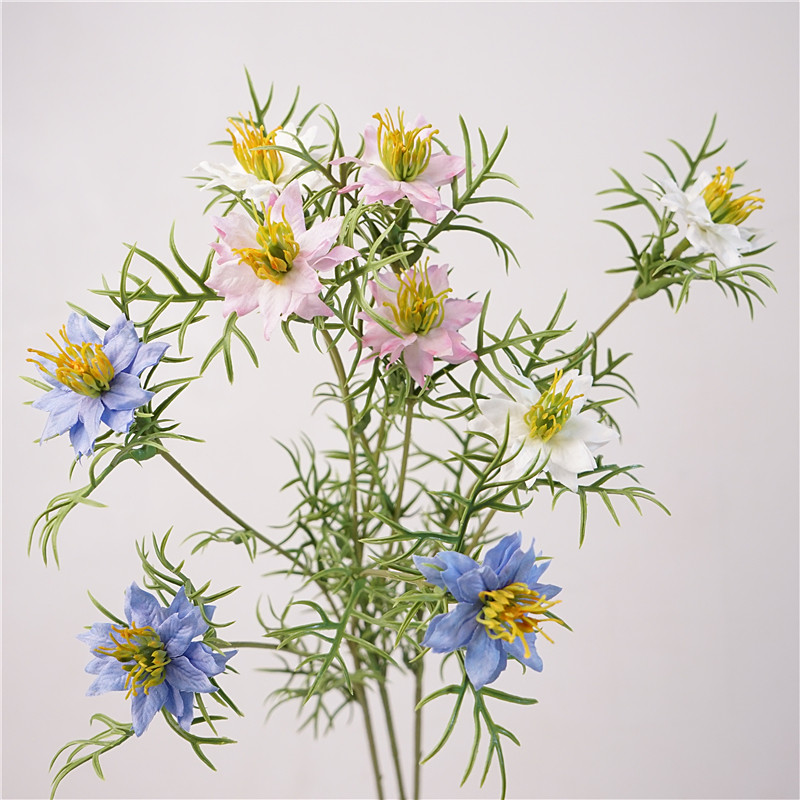 仿真花黑种草软装插花配花野趣风手捧花束配材装饰花婚庆摄影道具