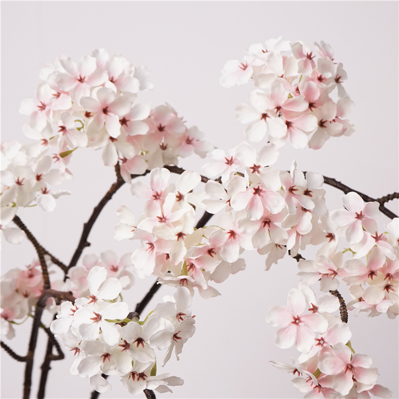 仿真花梨花假花摆设6头梨花 花瓶插花艺摆件绢花餐桌客厅高端摆花