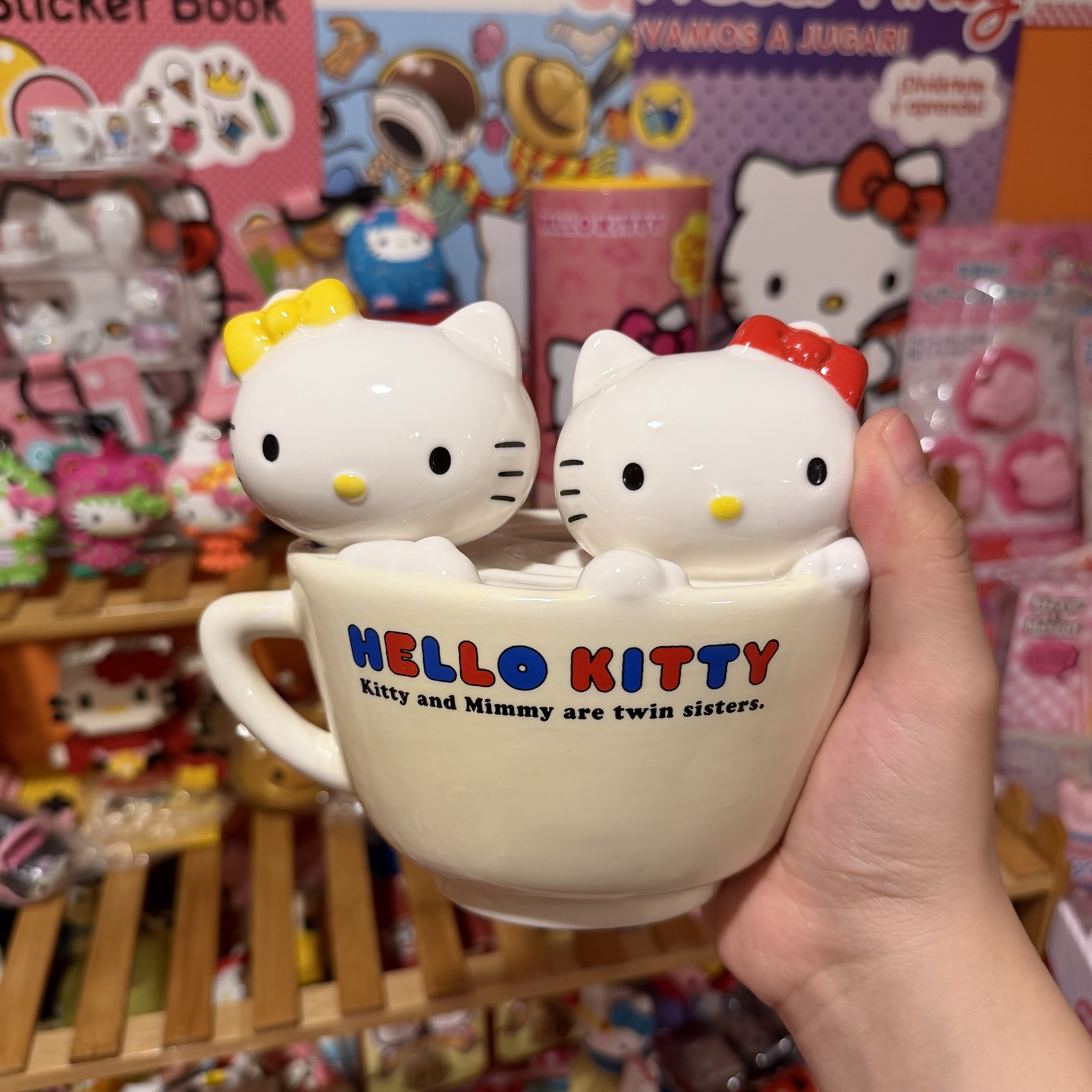 日本hellokitty咖啡杯储蓄罐存钱罐 还算挺大个