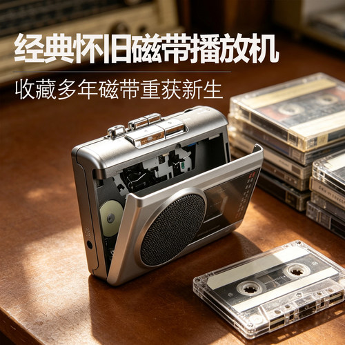 熊猫磁带随身听80年代卡带录音机