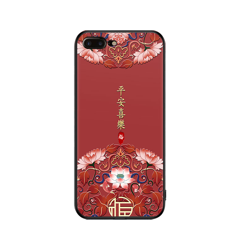 苹果7plus手机壳中国风女款苹果8plus手机套iPhone7Plus保护套男硅胶防摔防滑软壳iPhone8Plus耐