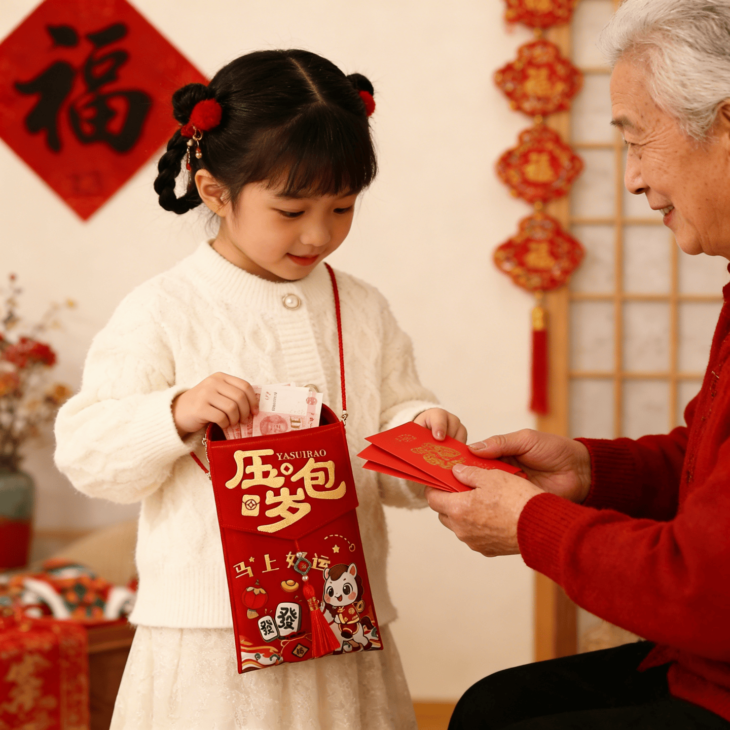压岁钱儿童小挎包2026马年过年婴儿拜年利是封收纳袋宝宝新年包包,节庆用品/礼品,红包/利是封,淘宝优惠券,粉丝福利购,淘宝优惠卷