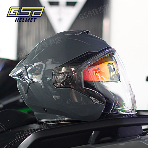 gsb四分之三盔双镜四季通用头盔